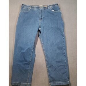 Duke Haband Jeans Mens 46 Blue Straight Leg Stretch Denim Pants Medium Wash